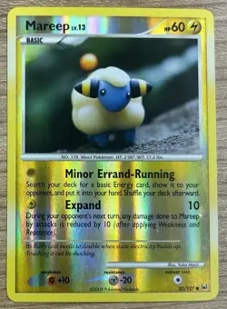 Pokemon Mareep 82/127 Reverse Holo Platinum 2009 Common Basic Card - Image 1