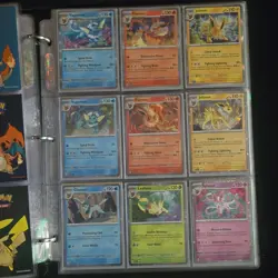 Pokemon TCG Binder Lot Vaporeon Flareon Jolteon Espeon Umbreon Trainer Cards - Image 2
