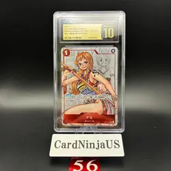 CGC 10 PRISTINE Nami Parallel OP01-016 R 25th Edition ONE PIECE Card Game 56 - Image 1