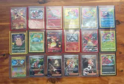 Pokemon Cards Binder Collection Lot of 33 Cards LP-MP Charizard Pikachu - Image 2