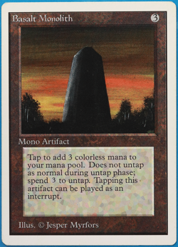 Basalt Monolith Unlimited PLD Artifact Uncommon MAGIC CARD (ID# 500835) ABUGames - Image 1