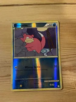 Pokemon Slowpoke 81/123 HeartGold SoulSilver Reverse Holo Basic 60 HP Card - Image 1