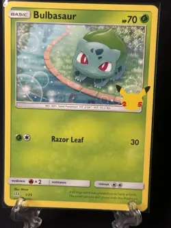 Pokemon TCG Bulbasaur Non Holo Card 1/25 McDonald's Promo, Near Mint Condition - Image 1