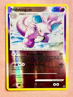 Nidoking | 34/132 | Secret Wonders | 2007 Pokemon Card TCG | Reverse Holo | LP - Image 1