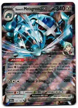 Steven's Metagross ex 145/182 - Destined Rivals Pokemon TCG - LP Card - Image 1