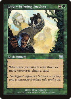 MTG magic 1x Overwhelming Instinct (M/NM) Onslaught - Image 1