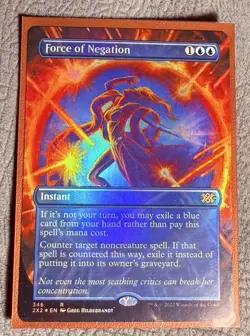 Force Of Negation Foil Double Masters Full Art Magic The Gathering - Image 1