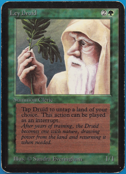 Ley Druid Alpha HEAVILY PLD Green Uncommon MAGIC MTG CARD (ID# 498293) ABUGames - Image 1