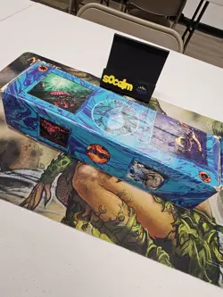 MTG Vintage Cardboard Storage Box 1996 BLUE Mana Symbol Magic The Gathering - Image 1