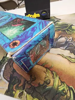 MTG Vintage Cardboard Storage Box 1996 BLUE Mana Symbol Magic The Gathering - Image 4