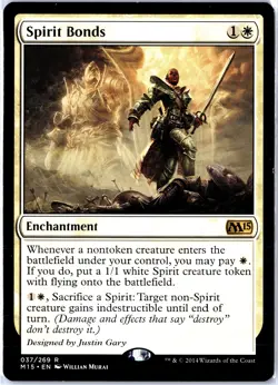 MAGIC TG: Magic 2015 (M15) #37 Spirit Bonds- Rare.M2A - Image 1