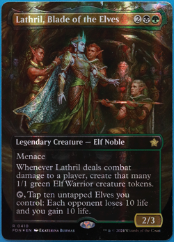Lathril, Blade of the Elves (Borderless Mana 410) FOIL Foundations HP (498749) - Image 1