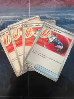 4x Pokemon TCG Pokemon Catcher Scarlet & Violet Base 187/198 Common NM/M Playset - Image 1