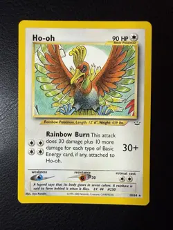 2001 Pokemon - Ho-Oh #18/64 - Neo Revelation Unlimited - Rare - LP - Image 1