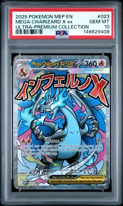 2025 Pokemon Mega Charizard X Ex 023 UPC PSA 10 Gem Mint - Image 1