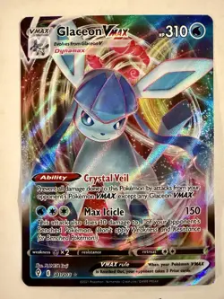 Pokemon TCG Evolving Skies Glaceon VMAX 41/203 Ultra Rare Holo (2) - Image 2