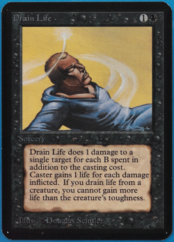 Drain Life Alpha NM Black Common MAGIC THE GATHERING CARD (ID# 494220) ABUGames - Image 1