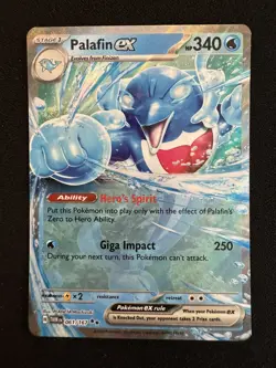 Palafin EX 061/167 - Holo Double Rare - Twilight Masquerade Pokemon TCG - NM+ - Image 1