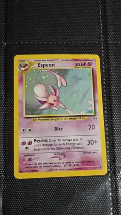 Pokemon Espeon Holo Rare Unlimited 1/75 Neo Discovery 80 HP Stage 1 - Image 1