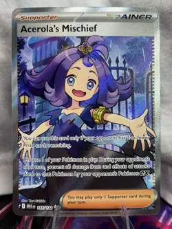 Acerola’s Mischief 165/132 Ultra Rare Trainer Pokemon TCG ME01 Pack Fresh NM - Image 1