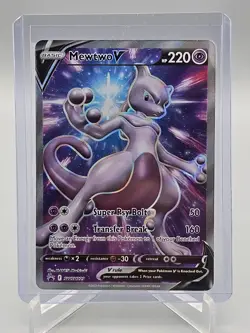 2022 Pokemon SWSH Black Star Promo Mewtwo V #SWSH229 Full Art Holo NM SHIPS FAST - Image 1