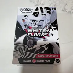 Pokemon Scarlet & Violet White Flare Booster Bundle Box, 6 Packs, Reshiram - Image 1