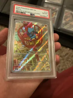 Riolu PC Promo PSA8. Mega Evolution Lucario Pokemon Center ETB. - Image 3