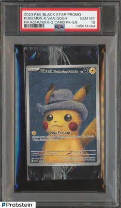 Pokemon Pikachu with Grey Felt hat Van Gogh 085 Graded Sealed Promo PSA 10 - Image 1