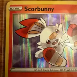 Pokemon TCG - SCORBUNNY - SWSH002 - HOLO - PROMO - SWORD & SHIELD MP - Image 3