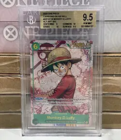 BGS 9.5 Monkey D Luffy OP13-118 SEC Alt Art Parallel One Piece - Image 1