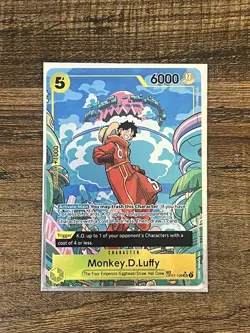 One Piece Monkey D Luffy OP07-109 SR Treasure Rare Alternative Art - Image 3
