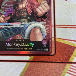 Monkey.D.Luffy Leader Foil Pre-Errata - LP - One Piece TCG - ST01-001 - English - Image 3