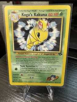 Koga's Kakuna Gym Challenge Pokemon Card LP/MP - Image 1