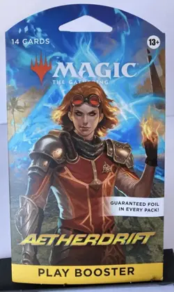Magic The Gathering Aetherdrift sleeved Play Booster 14 Card Pack - Image 1