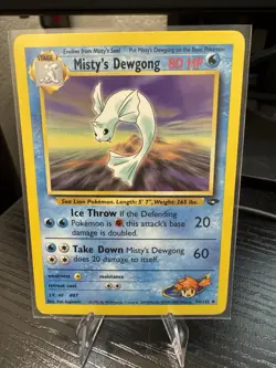 Misty's Dewgong Gym Challenge Pokemon Card LP - Image 1