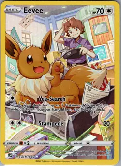 Eevee TG11/TG30 SWSH09: Brilliant Stars Trainer Gallery - Pokemon Card - NM - Image 1