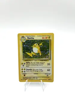 Pokemon TCG Raichu Base Set Unlimited Holo Rare Card 14/102 Vintage - Image 1