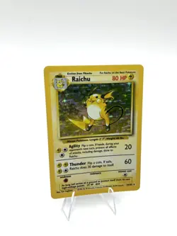 Pokemon TCG Raichu Base Set Unlimited Holo Rare Card 14/102 Vintage - Image 3
