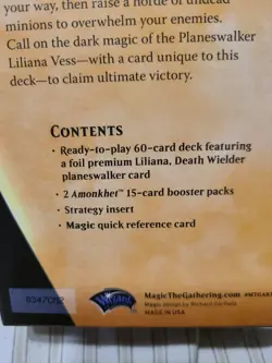 MTG Magic Liliana Death Wielder Planeswalker Sealed Deck Amonkhet w/ 2 Packs - Image 4