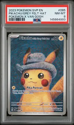 Pikachu with Grey Felt Hat 085 Sv: Scarlet & Violet Promo Cards Regular PSA 8 - Image 1
