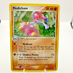Pokemon Card - Medicham Hidden Legends 10/101 Reverse Holo Rare DMG - Image 1