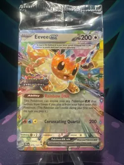 Eevee EX 075/131 Prismatic Evolutions Stamped Pokemon Card - NM SEALED - Image 1