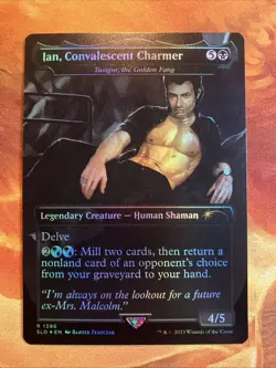 MTG Foil Borderless Ian, Convalescent Charmer-Tasigur, the Golden Fang Jurassic - Image 1