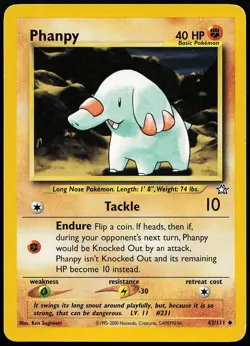 Phanpy 43/111 Uncommon Neo Genesis Pokemon Card - Image 1
