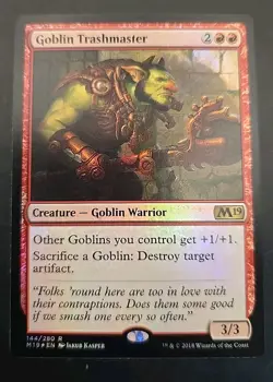 Goblin Trashmaster Core Set 2019 MTG Foil Lightly Played - Image 1