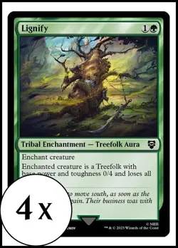 MTG - 4 x Lignify - Playset of 4 - Lord of the Rings Commander - Image 1