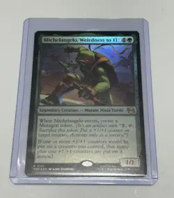 Magic the Gathering - Michelangelo, Weirdness to 11 FOIL - 0121 - RARE TMNT - Image 2