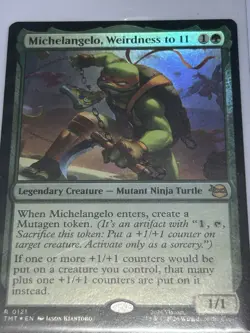Magic the Gathering - Michelangelo, Weirdness to 11 FOIL - 0121 - RARE TMNT - Image 4