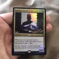 1 MTG - KAMBAL CONSUL OF ALLOCATION Magic Prerelease FOIL LP - Image 1