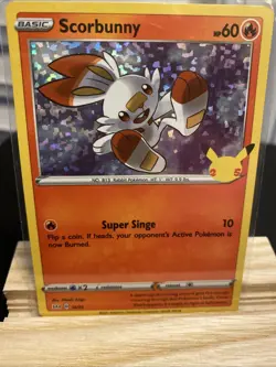 Pokemon SCORBUNNY 16/25 Holo (McDonald's 25th Anniversary Promos) NM/Near Mint - Image 1